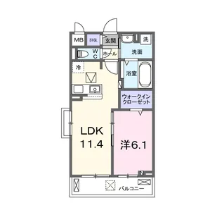 グランウエスト・J【1階】の間取り