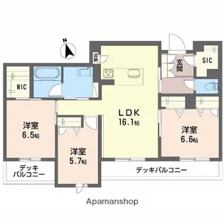 アンド ベンジャミン【1階】の間取り