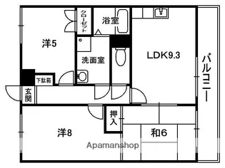 Mプラザ大住壱番館【408号室】の間取り