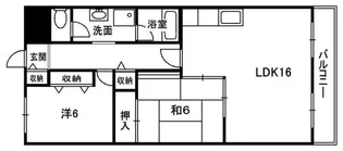 グレース山城【2階】の間取り