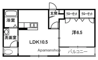 コンフォート木津【2階】の間取り