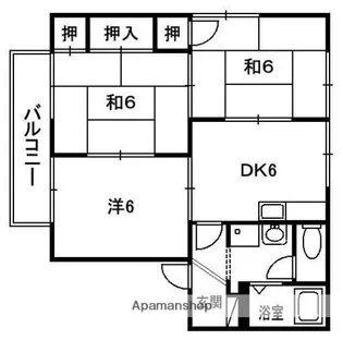 京都府相楽郡精華町桜が丘4丁目【アパート】の間取り