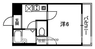 セゾン田辺【1階】の間取り