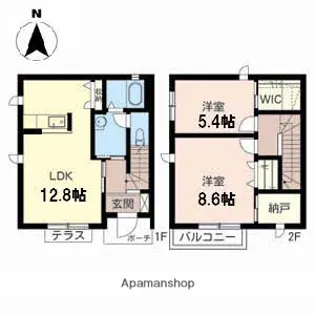ディアス南後背【1階】の間取り