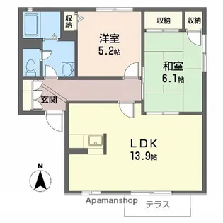 サニーヴィラ【1階】の間取り