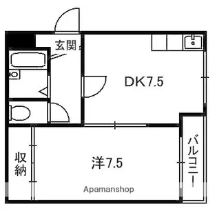 シャトー ドゥ クリヨン【1階】の間取り