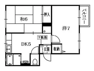 サンハイムK【1階】の間取り