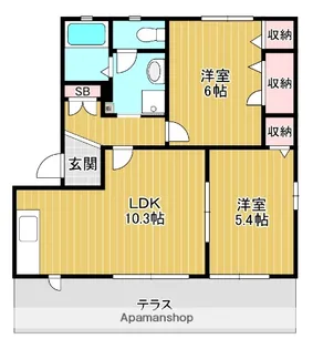 フロンティア【1階】の間取り