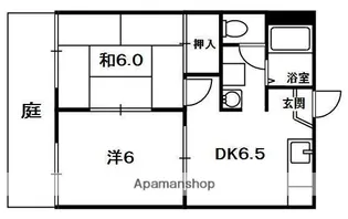 寺前サンハイツ【102号室】の間取り