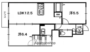 エクラージュ【102号室】の間取り