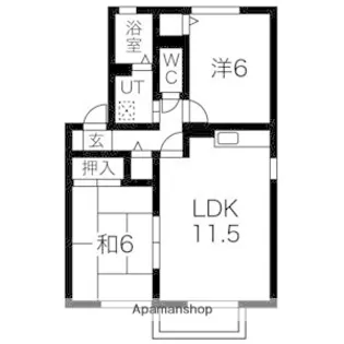 セジュール木津A【101号室】の間取り