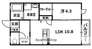 ディアス雲村【202号室】の間取り