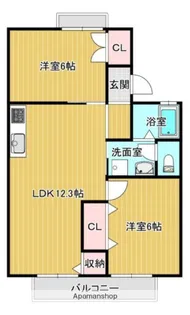セジュール・マルコ【1階】の間取り