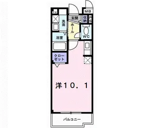 エアリーウエスト【2階】の間取り