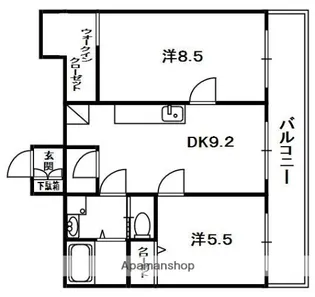 GRACE弐番館【301号室】の間取り