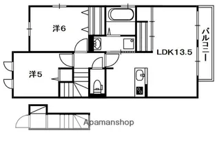 ソレイユルヴァンA【201号室】の間取り