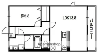 プレミアコート【201号室】の間取り