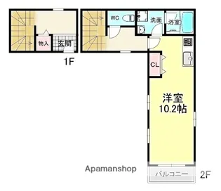 城陽市寺田中大小94【1号室】の間取り