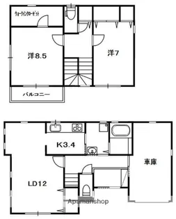 京都府木津川市山城町平尾中川原【一戸建】の間取り