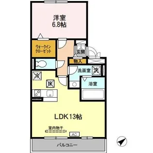 リビングタウン木津川 A棟【1階】の間取り