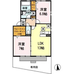 リビングタウン学研都市FJ G棟【1階】の間取り