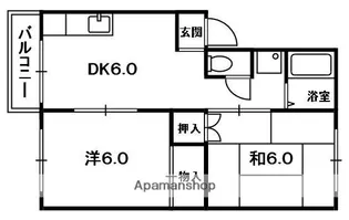 ハイツ平成【201号室】の間取り