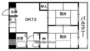 山城クリーンハイツ【204号室】の間取り