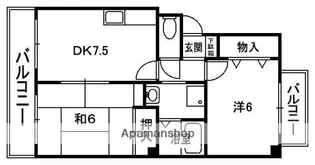バーベナ光台D【2階】の間取り