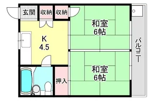 水度マンション【3階】の間取り
