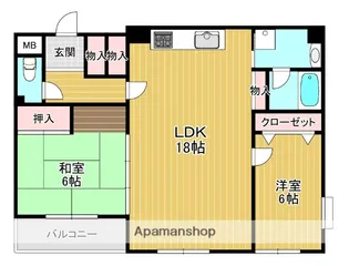 ハウスエバーグリーン【4階】の間取り