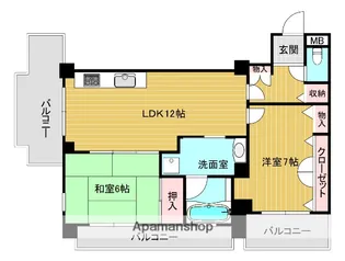 ハウスエバーグリーン【5階】の間取り