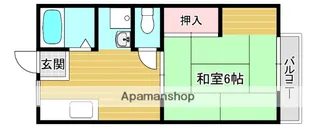 サンシティ新田辺B棟【1階】の間取り