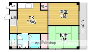 ハイツ平和Ⅱ【301号室】の間取り