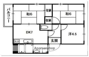 サニーコートA【201号室】の間取り