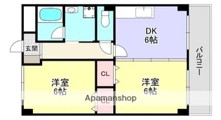 京都府城陽市久世北垣内【マンション】の間取り