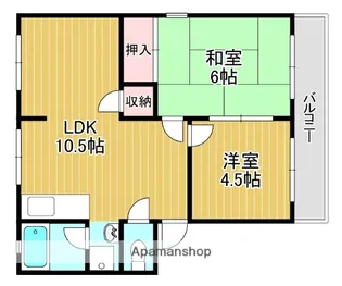 コーポセラヴィB棟【1階】の間取り