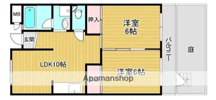 城陽ハイデンス【1階】の間取り