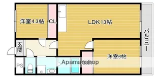 ヒルズシンメイ【3階】の間取り