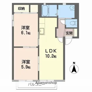 アイリス正道C棟【2階】の間取り