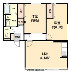 オカジマライフステージⅠ【101号室】の間取り