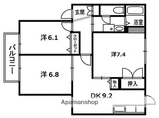 京都府木津川市相楽片田【アパート】の間取り