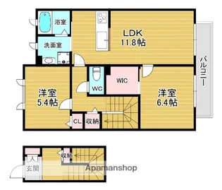 イズ ドリーム【203号室】の間取り