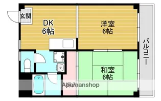 寺田ガーデンハイツ2番館【1階】の間取り