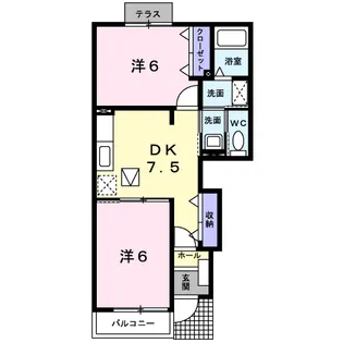 ルミエール【1階】の間取り