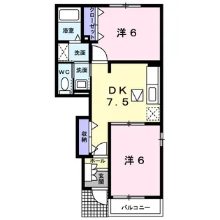 プラム里開【1階】の間取り