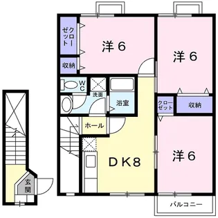 アンプルールⅠ【2階】の間取り