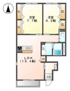SPICA(スピカ)【101号室】の間取り