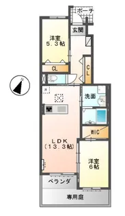 エル・カミーノ(EL CAMINO)【105号室】の間取り