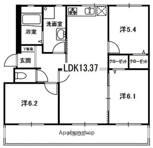 ヴァーナルⅤ【3階】の間取り