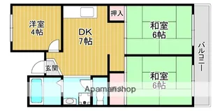 ラフォーレKEGO【3階】の間取り